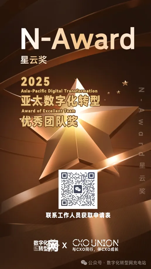 2025N-Award星云奖：亚太数字化转型优秀团队奖申报开启！